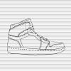 Sneaker Vinyl Decals Stickers for Walls Car Window Laptop Tumbler Cafe Bar Shop Store Girls Boys Kids Bedroom Room Decor Outline Silhouette YASVG18336 view 1
