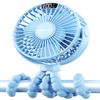 SWEETFULL Portable Stroller Fan with LED Display, 4 Speed Rechargeable Mini Clip On Fan, 360 Rotate Flexible Tripod Better Cooling Small Baby Fan for Car Seat Crib Travel Bike Treadmill (Blue) view 1