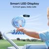 SWEETFULL Portable Stroller Fan with LED Display, 4 Speed Rechargeable Mini Clip On Fan, 360 Rotate Flexible Tripod Better Cooling Small Baby Fan for Car Seat Crib Travel Bike Treadmill (Blue) view 2