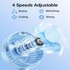 SWEETFULL Portable Stroller Fan with LED Display, 4 Speed Rechargeable Mini Clip On Fan, 360 Rotate Flexible Tripod Better Cooling Small Baby Fan for Car Seat Crib Travel Bike Treadmill (Blue) view 3