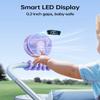 SWEETFULL Portable Stroller Fan with LED Display, 4 Speed Rechargeable Mini Clip On Fan, 360 Rotate Flexible Tripod Better Cooling Small Baby Fan for Car Seat Crib Travel Bike Treadmill (Purple) view 2