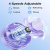 SWEETFULL Portable Stroller Fan with LED Display, 4 Speed Rechargeable Mini Clip On Fan, 360 Rotate Flexible Tripod Better Cooling Small Baby Fan for Car Seat Crib Travel Bike Treadmill (Purple) view 3