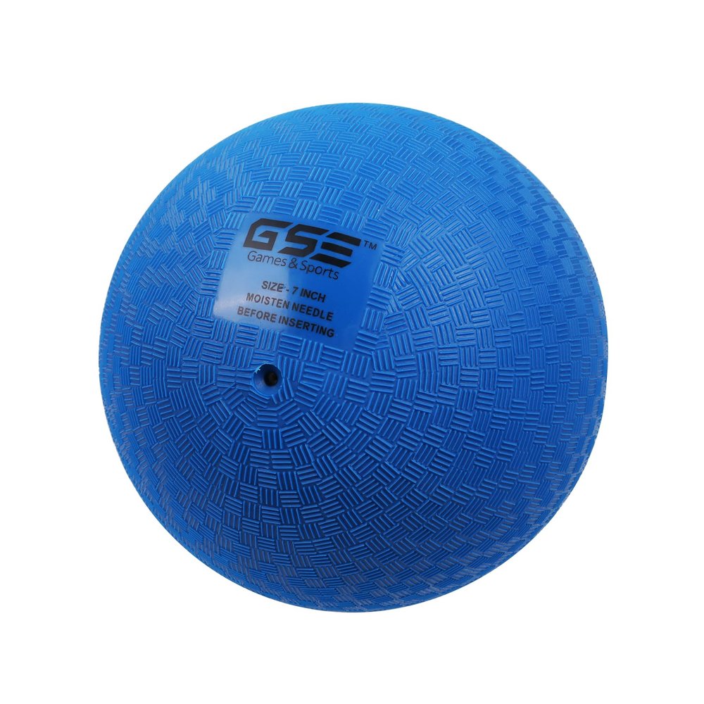 GSE Games & Sports Expert 7" Blue Inflatable Playground Ball, Kickball, Bouncy Dodge Ball, Handball for Kids/Adults, Perfect for Recess Ball Games, Gym, Yoga Exercises, Schools Sports Activities