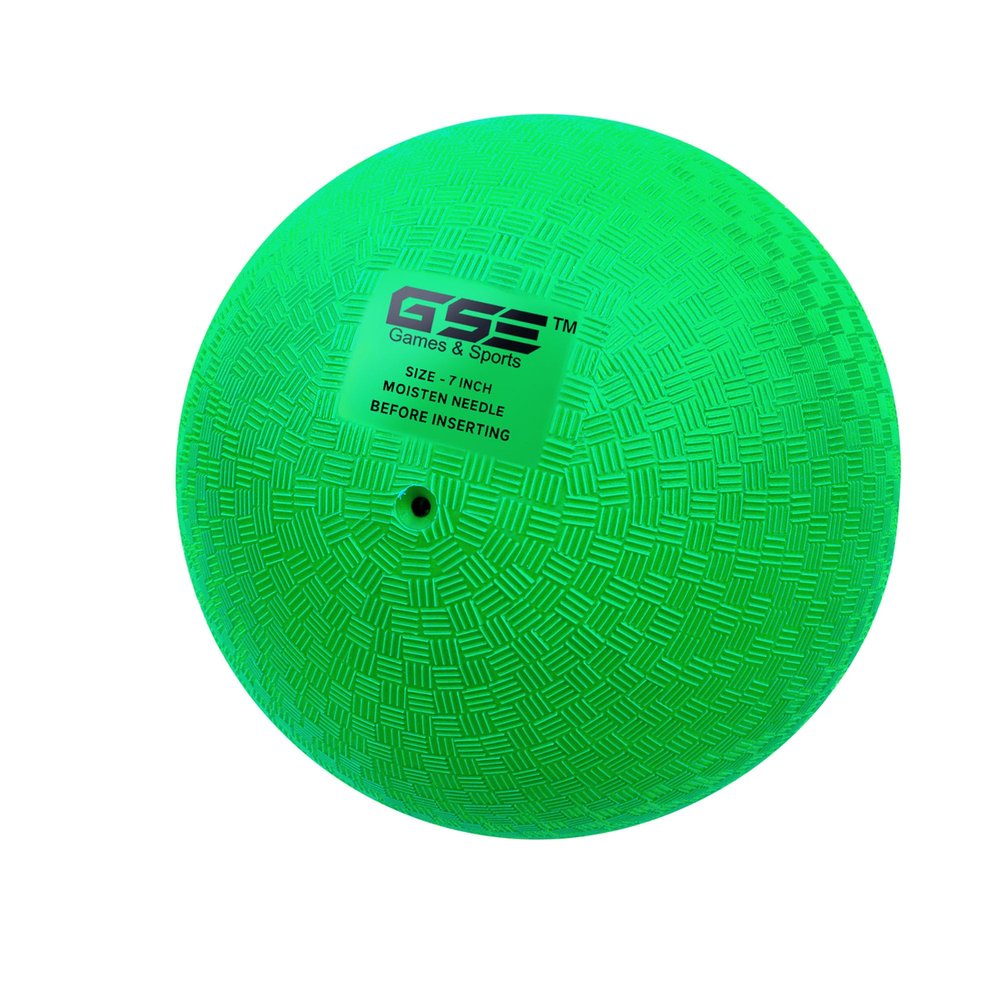 GSE Games & Sports Expert 7" Green Inflatable Playground Ball, Kickball, Bouncy Dodge Ball, Handball for Kids/Adults, Perfect for Recess Ball Games, Gym, Yoga Exercises, Schools Sports Activities