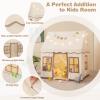 INFANS Kids Play Tent with Washable Mat Star Light Windows, Anti-Trip Large Playhouse Toys for Children Boys Girls, Indoor Outdoor Princess Tents Castle for Toddlers (Beige) view 4