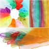 CCINEE 12Pcs Dance Scarves for Kids, Play Music and Movement Square Silk Tricks Scarves for Children at Juggling, Rhythm Band Activities(12 Colors) view 4