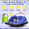 OLAKIDS Bumper Car for Toddlers, 12V Kids Electric Ride on Toy with Remote Control, Battery Powered Vehicle Racer for Baby, 360 Degree Spin Rotation, Colorful Flashing LED Lights, Music (Purple) view 2