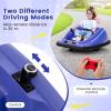 OLAKIDS Bumper Car for Toddlers, 12V Kids Electric Ride on Toy with Remote Control, Battery Powered Vehicle Racer for Baby, 360 Degree Spin Rotation, Colorful Flashing LED Lights, Music (Purple) view 3