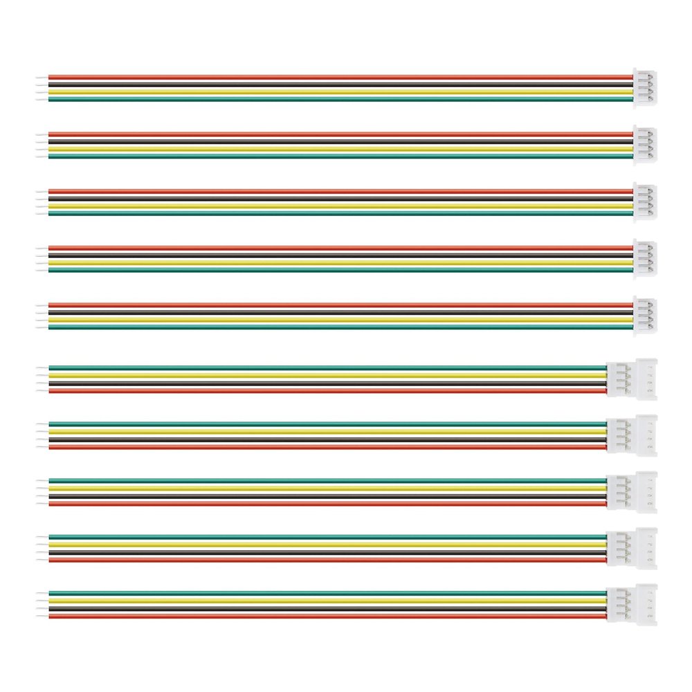 The Lord of the Tools 20 Pairs JST Connector Cable 4 Pin Micro JST 1.25mm Pitch Male Female Plug Adapter Lead Extension Cable with 10cm Wire for Mini RC Helicopter LED Strips