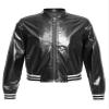 MSemis Kids Girls Sparkly Metallic Bomber Jacket Lightweight Long Sleeve Top Outerwear Jazz Hip Hop Dance Costume Black 16 Years view 1