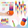 Leyndo 12 Pcs 28 Inch Throw and Catch Balls with Rainbow Tail, Soft Sports Play Comet Balls Playground Toys Bulk for Kids Adults Games and Activities Fun Throwing School (Classic) view 2