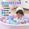 YUFUL Ball Pit Balls 500 Count, 2.2in BPA Free Crush Proof Plastic Balls with Storage Bag, Pastel Play Balls for Toddlers, Kids' Pool, Playpen, Play Tent (Purple & White Mix) view 2