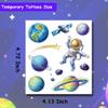 Hohamn 120 Pcs Glitter Galaxy Temporary Tattoos for Boys Kids, 12 Sheets Outer Space Tattoos for Boys Children Birthday Party Supplies Favors Spaceship Decorations view 3