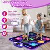 Dance Mat Toys for 3-12 Year Old Girls Boys, Dance Pad with Light Up 8-Buttons & Bluetooth, Music Dance Game with 7 Game Modes, Christmas Birthday Gifts for 3 4 5 6 7 8 9 10+ Year Old Girls Boys view 2