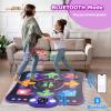 Dance Mat Toys for 3-12 Year Old Girls Boys, Dance Pad with Light Up 8-Buttons & Bluetooth, Music Dance Game with 7 Game Modes, Christmas Birthday Gifts for 3 4 5 6 7 8 9 10+ Year Old Girls Boys view 3