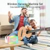 MEGUO Mini Karaoke Machine,Funny Toys Christmas Birthday Gifts for Kids Age 4-12 Girls,Boys,Adults, Karaoke Microphone Toys for 4,5,6,7,8,9,10,11,12+ Year Old Girls Boys (Beige 1 mic -Rainbow Lights) view 2