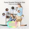 MEGUO Mini Karaoke Machine,Funny Toys Christmas Birthday Gifts for Kids Age 4-12 Girls,Boys,Adults, Karaoke Microphone Toys for 4,5,6,7,8,9,10,11,12+ Year Old Girls Boys (Beige 1 mic -Rainbow Lights) view 3