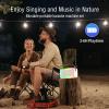 MEGUO Mini Karaoke Machine,Funny Toys Christmas Birthday Gifts for Kids Age 4-12 Girls,Boys,Adults, Karaoke Microphone Toys for 4,5,6,7,8,9,10,11,12+ Year Old Girls Boys (Beige 1 mic -Rainbow Lights) view 4