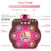 Dance Mat Toys for 3-12 Year Old Girls, 6-Button Kids Dance Mats Bluetooth Dance Pad, Light-up 6 Game Modes Dance Mat for Kids, Christmas/Birthday Gifts for 3-5 6 7 8 9 10+ Year Old Kid view 2