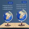 POCHY Beautiful Globe Illuminated Globe with Wooden Stand World Globe Blue Ocean Globes for Students Adult Geographic Globes Desktop Decoration Fine and Clear view 3
