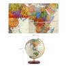 POCHY Beautiful Globe Illuminated Globe Antique Globes with Wood Stand 10 Inch World Globe Desktop Geographic Globes for Office Globe Decoration Fine and Clear view 2