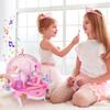 Little Princess Toddler Vanity Set, Portable Makeup Kits with Lights and Music & Real Mirror & Multiple Accessories, Best Birthday Christmas Festival Gift for Girls 3-7 Year Old Toddlers 1-3 view 2