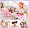 Little Princess Toddler Vanity Set, Portable Makeup Kits with Lights and Music & Real Mirror & Multiple Accessories, Best Birthday Christmas Festival Gift for Girls 3-7 Year Old Toddlers 1-3 view 3