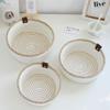 KAKAA Pack of 3 White Khaki Pastoral Style Handwoven Storage Basket Washable Storage Cotton Rope Basket Versatile for Living Room Bedroom Baby Room view 3