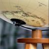 POCHY Beautiful Globe Globe Illuminated World Globe Floor Standing Tripod Geographic Globes Raised Embossed Geographic Globes with Storage Rack Fine and Clear view 3