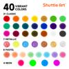 Tempera Paint Sticks, 40 Colors Solid Tempera Paint for Kids, Super Quick Drying, Works Great on Paper Wood Glass Ceramic Canvas view 2