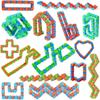 96pcs Random 24 Links Wacky Tracks Snap and Click Fidget Toys, Finger Sensory Toys, Snake Puzzles for Stress Relief, Party Bag Fillers, Random Color, Carnival Gift view 2