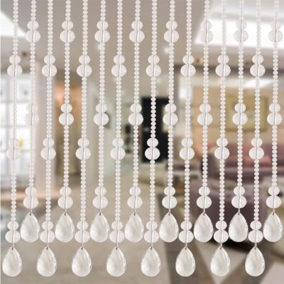 EMYJAY Door Beads Curtains, Crystal Gourd Bead Curtain Clear Crystal Room Bead Partition Curtain Garland Beaded Curtains for Home Decoration (Color : Clear, Size : 30)