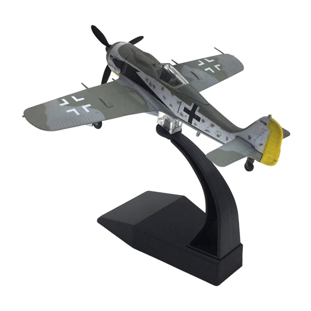1/72 fw190 Plane Model Simulation with Stand Souvenir Tabletop Home Decor Fighter Aircraft Model Toy for Birthday Gifts Collectables