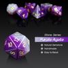 Aagte DND Dice DNDND 7 PCS D&D Die with Gorgeous Gift Case for Dungeons and Dragon Tabletop Game (Purple Agate) view 4