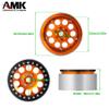 4Pcs Aluminum Alloy 12mm Hex Hub 2.2 Beadlock Wheels Rims for 1/8 1/10 RC Crawler Axial SCX10 Wraith 90048 RR10 TRX6 TRX4 Upgrades (Black) view 2