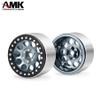 4Pcs Aluminum Alloy 12mm Hex Hub 2.2 Beadlock Wheels Rims for 1/8 1/10 RC Crawler Axial SCX10 Wraith 90048 RR10 TRX6 TRX4 Upgrades (Black) view 4