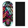 Teak Tuning Heat Transfer Graphic Wooden Fingerboard Deck, Wallace Stained Glass - 34mm x 97mm Popsicle Shaped Deck view 1