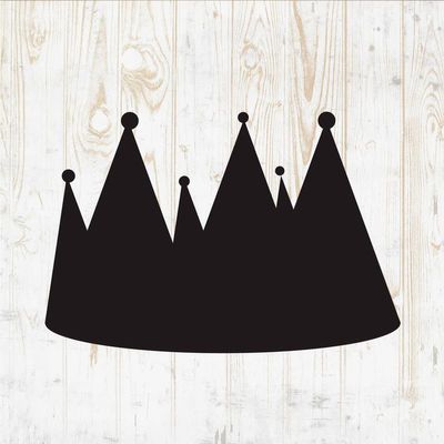 Crown Decals Peel and Stick - Wall Vinyl Decals Stickers - King Queen Princess Jewelry Silhouette - Car Window Truck Laptop Tumbler - Boys Girls Kids Room Decor DWSV15274
