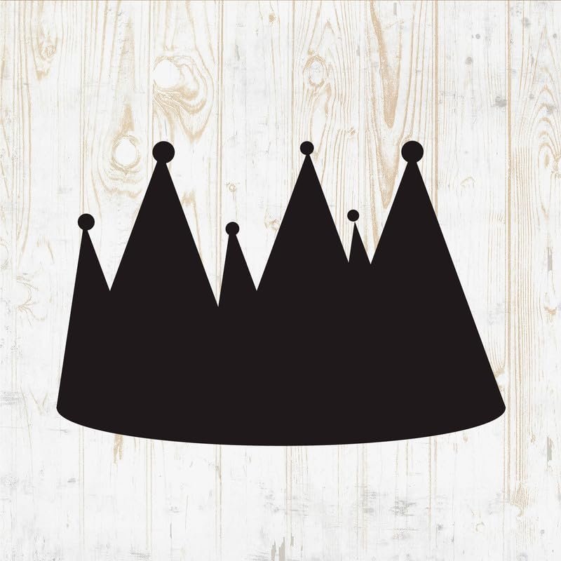 Crown Decals Peel and Stick - Wall Vinyl Decals Stickers - King Queen Princess Jewelry Silhouette - Car Window Truck Laptop Tumbler - Boys Girls Kids Room Decor DWSV15274