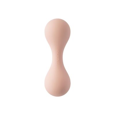 mushie Silicone Baby Shaker Rattle Toy | Ages 3+ Months (Blush)