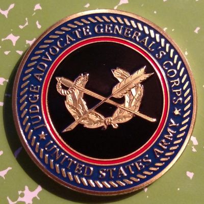Army JAG Judge Advocate General Military Challenge Art Coin