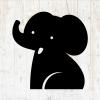 Elephant Decals Peel and Stick - Wall Vinyl Decals Stickers - Safari African Indian Head Family Baby Love Silhouette - Car Window Truck Laptop - Shop Store Boys Kids Nursery Room Decor DWSV15760 view 1