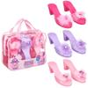 3-Pack Princess Shoe Set - Dress Up Royalty Kids Heels Slip On Shoes - Pastel Colored Princess Dress Up Shoes, Pretend Play High Heels For Kids - Fits Toddler Size 7-10 view 1