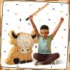 Sratte Cute Highland Cow Piata Party Supplies Piata with Blindfold Bat Confetti Highland Cow Decorations for Theme Birthday Party Supplies, 15.75 x 14.37 x 2.76 Inch view 4
