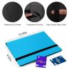 Trading Card Binder, Card Binder Album Folder Book Fit for MTG Baseball Football Sports Cards, Easy to Use Card Collection Binder (Sky Blue, 360 Pockets) view 2