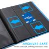 Trading Card Binder, Card Binder Album Folder Book Fit for MTG Baseball Football Sports Cards, Easy to Use Card Collection Binder (Sky Blue, 360 Pockets) view 4