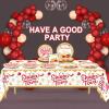 98 Pcs Rosh Hashanah Party Supplies Jewish New Year Plates Shana Tova Party Tablecloth Rosh Hashanah Party Decorations for Kitchen High Holy Day Tableware Paper Forks Napkins Plates for 24 Guests view 4