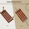 Wooden Tree Swing, 500lbs Load Capacity Heavy-Duty Wooden Swing Seat for Adults & Kids, Adjustable Climbing Rope Tree Straps 118 inch for Indoor & Outdoor view 4