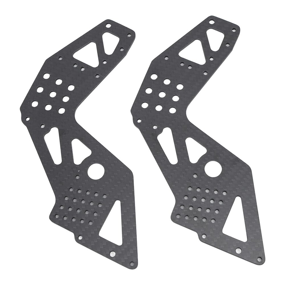 Alomejor Carbon Fiber Chassis Side Panels, Black ProtectionSide Panels for 1:8 LMT RC Remote Control Vehicles