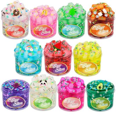 11 Pack Jelly Cubes Clear Slime Kit for Kids Party Favors Jelly Cube Crystal Clear Slime 11 Pack Easter Christmas Toys for Girls Boys